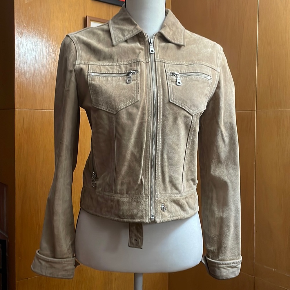 Cropped Suede Jacket - image 2